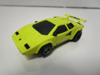 Vintage Tyco Slot Car - Lamborghini (yellow) - Runs Fast
