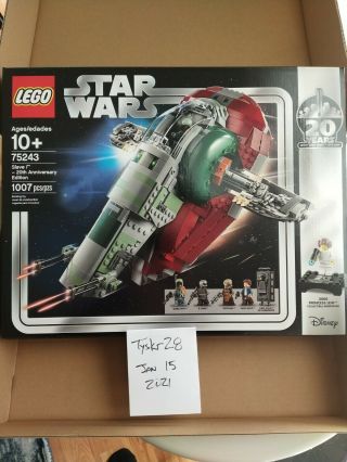 Lego Star Wars Slave 1 75243 - - Ships Same Day -