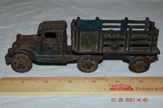 Vintage 1920s Cast Iron C To C C.  Co Truck And Trailer 7 "