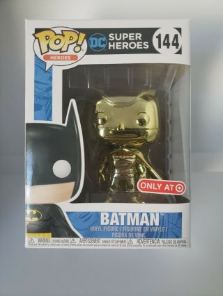 Funko Pop Dc Heroes Target Exclusive Gold Batman 144