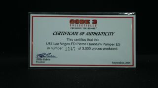 Code 3 Collectibles – Las Vegas Pierce Quantum Engine 5 Model No 12750 2