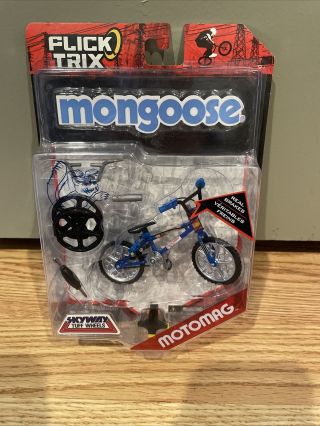 Flick Trix Motomag Team Mongoose Bicycle Bmx Blue Bike Wheels Mag Nib