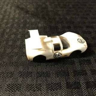 Vintage Ho Slot Car 1970 ' s Tyco Pro Chaparral 2D White 66 Can - Am Body Only 1 3