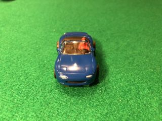 Tyco Hp7 Ho Scale Slot Car Blue Mazda Miata Convertible