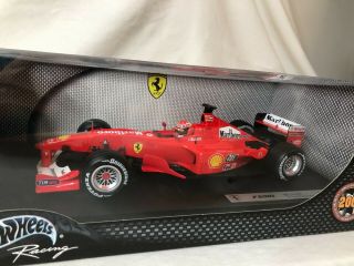 1/18 Scale Metal Die Cast Model Mattel Hot Wheels Ferrari F2001 Schumacher