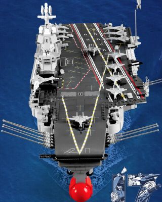 3010pcs Pla Navy Shandong Aircraft Carrier China Building Block Brick Model Gift