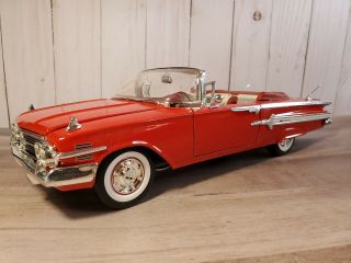 Welly 1960 Chevy Impala Convertible 1:18 Scale Diecast Model Car Red