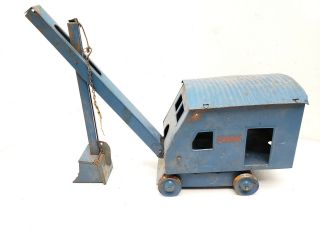 Vintage 1940s - 50s Structo Toys Steam Shovel Crane Pressed Steel