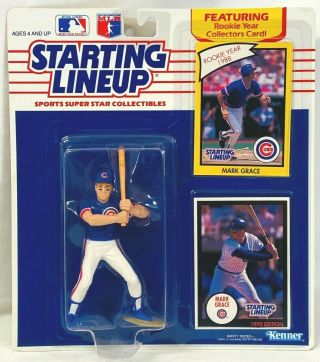 ⚾️ 1990 Starting Lineup - Slu - Mlb - Mark Grace - Chicago Cubs (batting) - 1