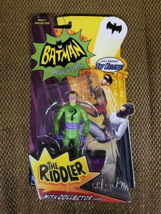 Batman Dc Classic Tv Series " The Riddler " Poseable Action Figure Mattel 2013