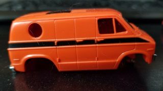 Vintage Aurora Afx Slot Car Dodge Street Van In Orange Aurora Slot Car Body Only