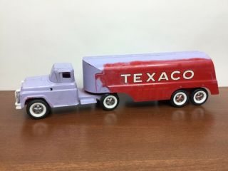 " Buddy L " Vintage Pressed Steel Texaco Tanker Truck Painted As - Is