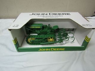 Farm Toy Tractor Ertl 1:16 Scale John Deere Lindeman Crawler Dozer & Cultivator