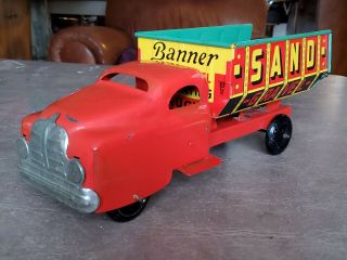 Vintage Banner Pressed Steel Toy Sand Truck L@@k