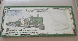 John Deere Dealer Mirror With Tractor And Plow