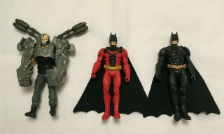 Dc Comics The Dark Knight Red Suit Batman & Bane 4 " Action Figures - Mattel