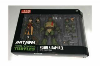 Dc Collectibles Batman Vs Tmnt Robin & Raphael Gamestop Exclusive Action Figures