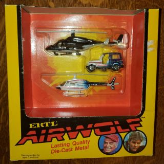 Ertl Airwolf,  Santini Air,  And Jeep In Package - China Variation