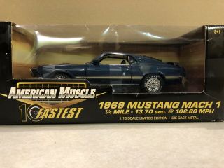 1:18 Limited Edition Ertl 1969 Ford Mustang Mach 1