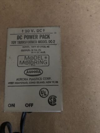 Aurora Model Motoring Transformer Model Dc - 2 Power Pack Checked And.