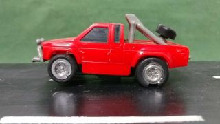 Off - Road Lighted Red Pickup Truck 1:43 Scale Slot Car