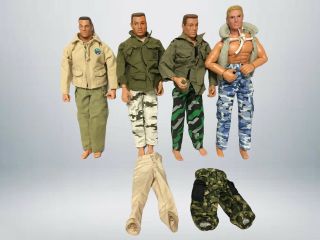 3 Vintage 1996 12 " Inch Gi Joe Action Figures 1 Power Team Army Doll Fatigues