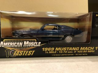 1/18 Ertl 1969 Ford Mustang Mach 1 Limited Edition 10 Fastest