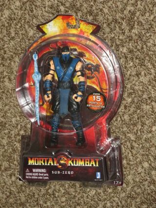 Sub - Zero Mortal Kombat Action Figure Carded Jazwares 2011 Mk Sub Zero