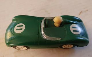 Vintage Marx Slot Car Green,  With Driver,  Number 11