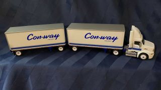 Con - Way Freight Sterling Tractor & Double Trailer 1/53rd Scale Die Cast.  Rare