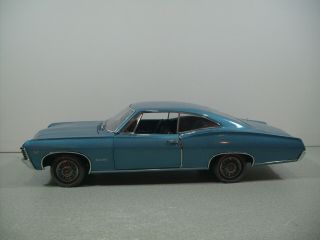 Rare 1:18 Scale Ertl American Muscle Blue 1967 Chevrolet Impala Ss 396 Diecast