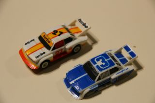 Afx 1952 Ho Scale 27 Bmw White 320 Turbo Slot Car And 3 Bmw Extra Blue Body