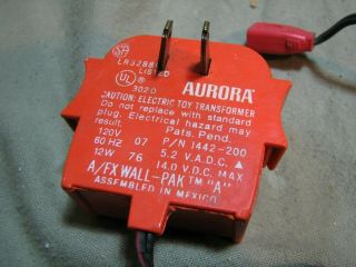 Aurora Ho Scale Slot Car / Afx Wall - Pak " A " 302 D P/n 1442 - 200 Power Supply Red