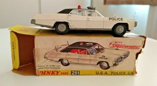 Boxed Dinky Toys 251 Usa Police Car Pontiac Parisienne