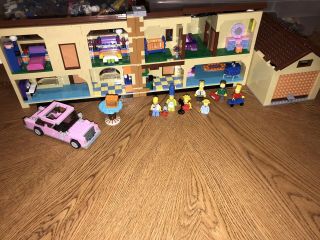Lego The Simpsons House Play Set (71006) Minifigs Car Incomplete