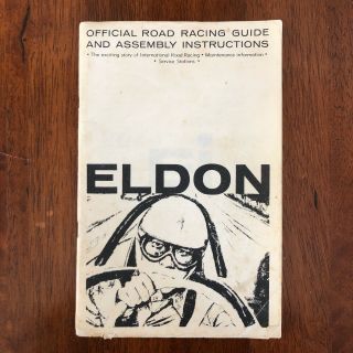 Eldon Vintage Official Road Racing Guide And Assembly Instructions 1/32 Scale