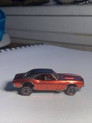 Hot Wheels Custom Camaro - Red - Early Painted Tail - Vintage Redline 1967 Usa