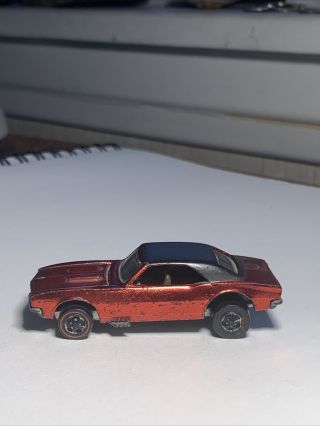 Hot Wheels Custom Camaro - Red - EARLY PAINTED TAIL - Vintage Redline 1967 USA 3