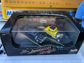 Hot Wheels American Graffiti 55 Chevy An 32 Ford Coupe Set Never Opened.