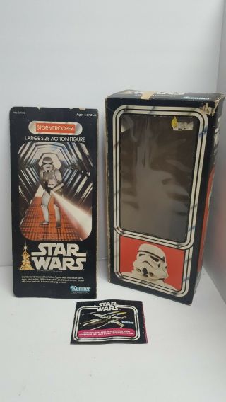 Vintage Star Wars 12 " Inch Stormtrooper Box W.  Booklet See Photos 1977 Kenner