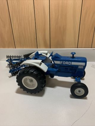 Vintage 1970s Ertl 1/12 Scale Ford 8600 Tractor With Disc