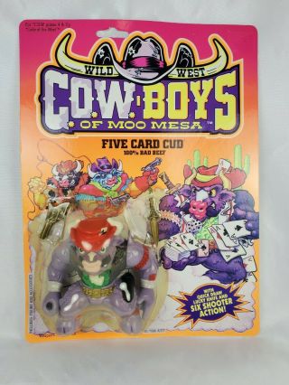 Vintage 1991 Wild West Cow - Boys Of Moo Mesa Five Card Cud Cowboys