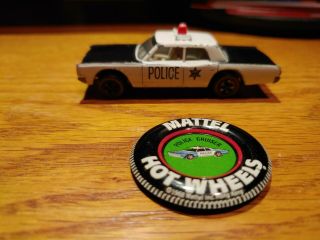 Vintage Hot Wheels Redline Police Cruiser With Button