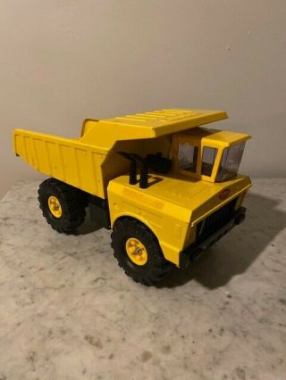 Vintage Mighty Tonka Dump Truck Pressed Steel Yellow,  1970 
