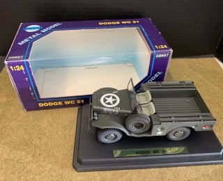 Gonio Metal Model Dodge Wc 51 Wwii Us Army Weapons Carrier Jeep 08657 1:24