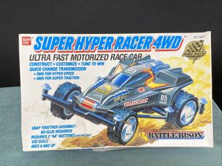 Vintage 1989 Bandai Hyper Racer 4wd Battle Bison Model Car Unassembled