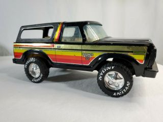 Vintage Nylint Ford Bronco Ranger Xlt Truck Black Tan Interior,  Red/gold/yellow