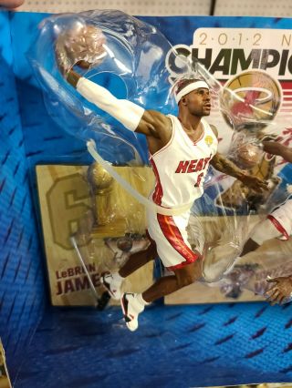 2012 McFarlane NBA Miami Heat Championship 3 Pack.  LeBron,  Wade,  Bosh. 2