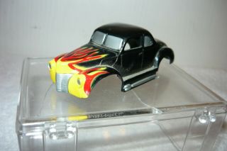 Tyco 40 Ford Coupe Black With Flames Ho Slot Car Body