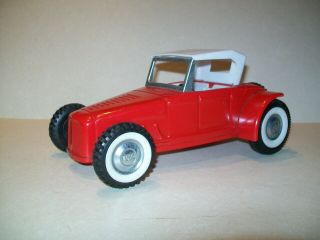 Vintage Pressed Steel Nylint Toys Ford Hot Rod Jalopy Car - Red - U.  S.  A.
